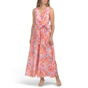 ADRIANNA PAPELL Peri Sleeveless Organza Jumpsuit